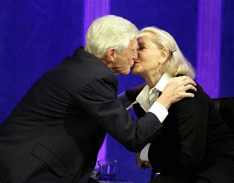 Michael Parkinson kisses Lauren Bacall on his show | Sir Michael Parkinson in pictures ...