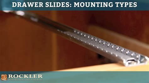 Drawer Slide Tutorial: Mounting Types - YouTube