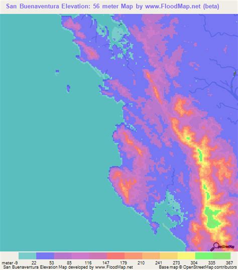 Elevation of San Buenaventura,Panama Elevation Map, Topography, Contour