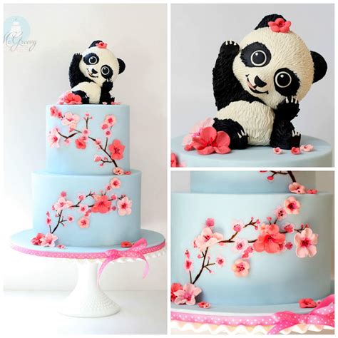 Panda cake by McGreevy cakes | Panda birthday cake, Panda bear cake, Bear baby shower cake