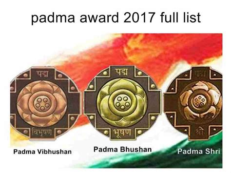 padma award 2017 full list-padmashree award,padma vibhushan,padma bhushan award | India gk ...