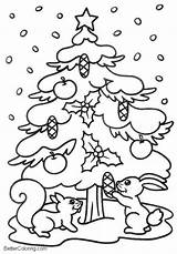 Evergreen Tree In Winter Coloring Pages  Free Printable sketch template