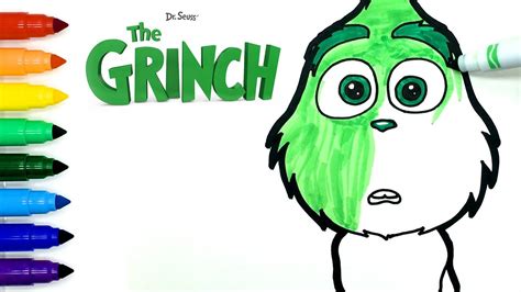 How To Draw The Grinch Easy, Drawing and Coloring Tutorials for Kids, Toddlers - YouTube