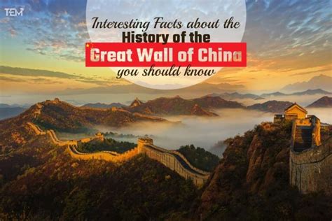 History of the Great Wall of China facts to know