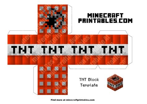 Download Transparent Minecraft Paper Template Tnt Minecraft Tnt Block | Images and Photos finder