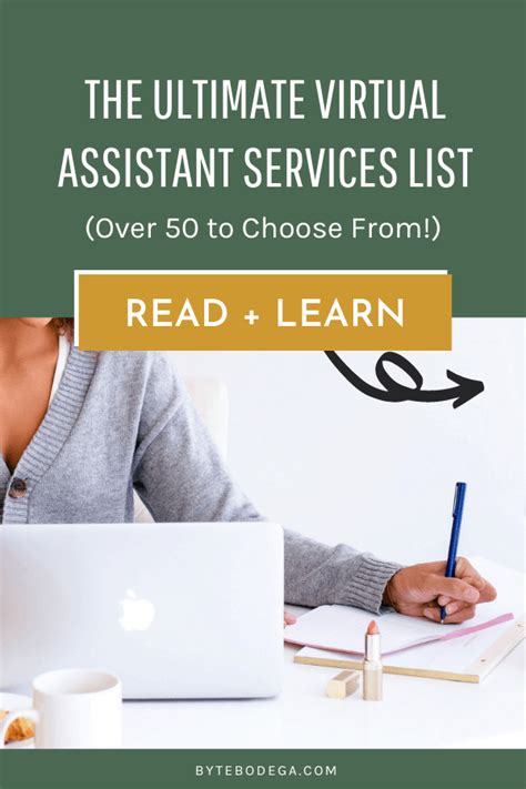 Ultimate Virtual Assistant Services List (50 to Choose From!) - Byte Bodega