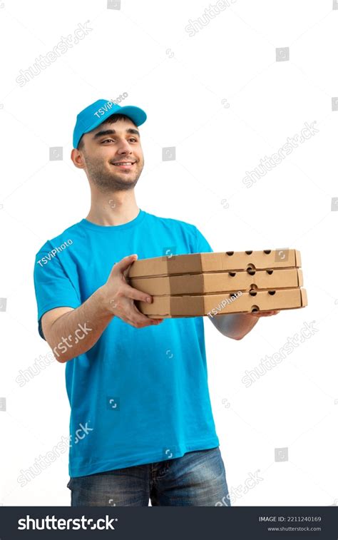 Pizza Delivery Driver Pizza Box Courier Stock Photo 2211240169 | Shutterstock