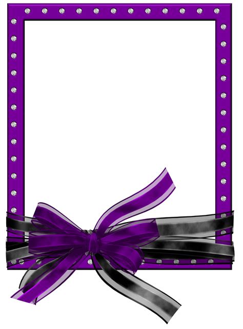 Purple Ribbon Border Clip Art