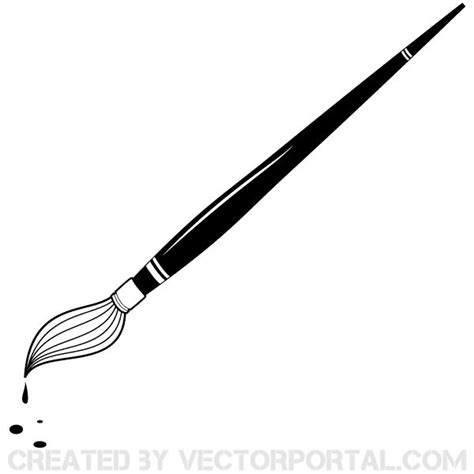 Paint Brush Vector Image | Brush tattoo, Paintbrush tattoo, Art brushes