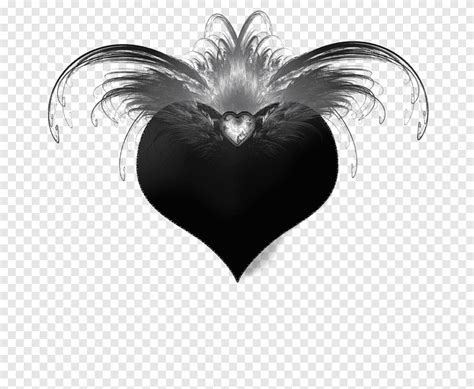 Heart, Black Heart, love, black Hair png | PNGEgg