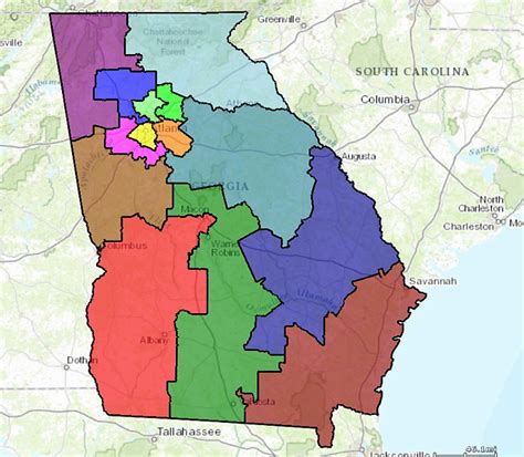 Georgia Congressional Districts (Map) 1-8 Diagram | Quizlet