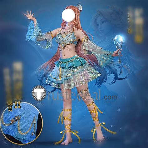 League of Legends Prestige Ocean Song Seraphine Cosplay Costume ...