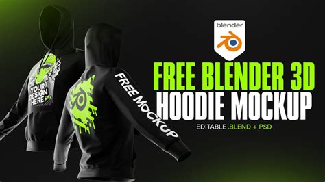 FREE Blender 3D Hoodie Mockup