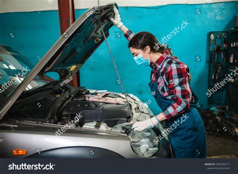 Portrait Young Female Mechanic Uniform Wearing Stock Photo 1859704111 | Shutterstock