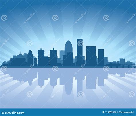 Louisville, Kentucky City Skyline Silhouette Stock Vector ...