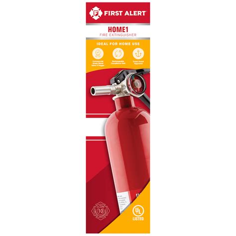 First Alert HOME1 Rechargeable Home Fire Extinguisher UL Rated 1-A, 10 ...