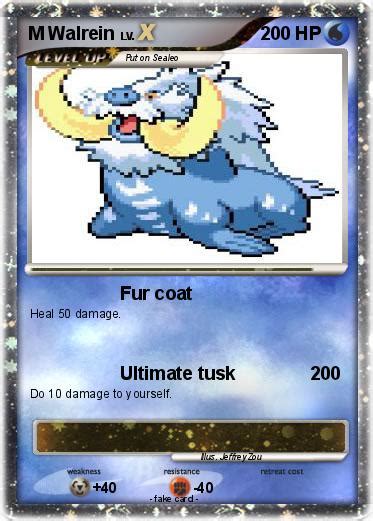 Pokémon M Walrein 1 1 - Fur coat - My Pokemon Card