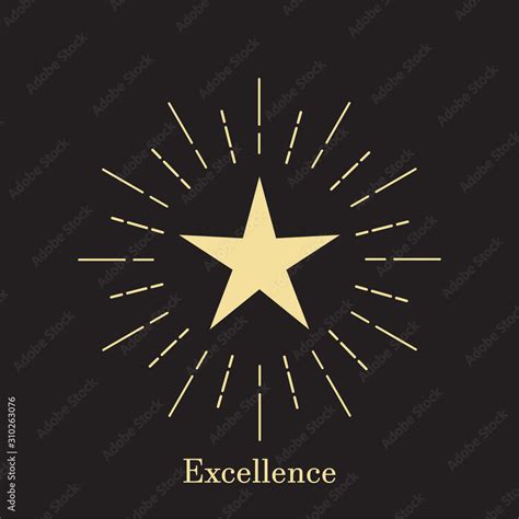 Star icon mark of perfection. Quality stamp concept symbol. Vector illustration of an element in ...