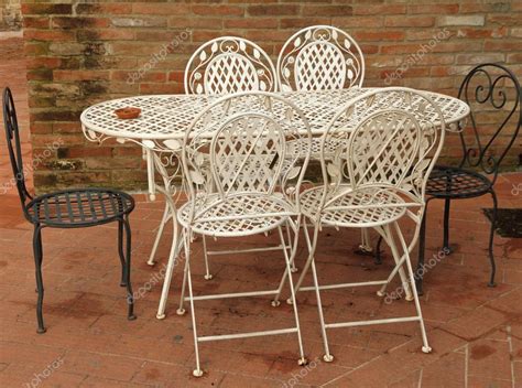 Metal garden furniture — Stock Photo © Malgorzata_Kistryn #38982333