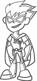 Teen Titans Go Robin Outline Coloring Page  Wecoloringpagecom sketch template