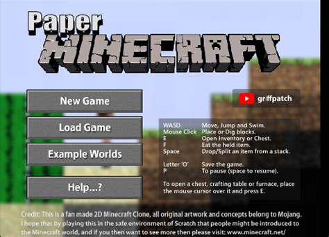 Paper Minecraft 2D by TheChrono