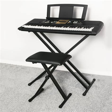 FOLDING DOUBLE BRACED X FRAME ADJUSTABLE KEYBOARD MUSIC STAND W/ STRAPS ELECTRIC 5053878541286 ...