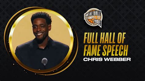 Chris Webber | Hall of Fame Enshrinement Speech - YouTube