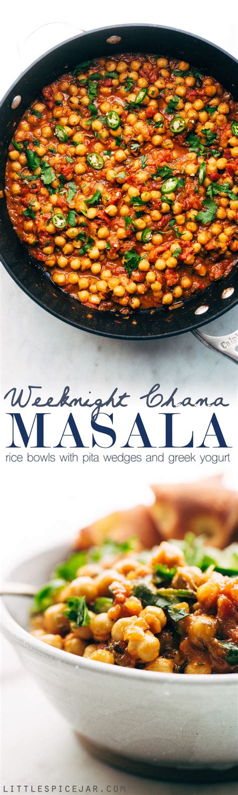 Weeknight Chana Masala Rice Bowls Recipe | Little Spice Jar