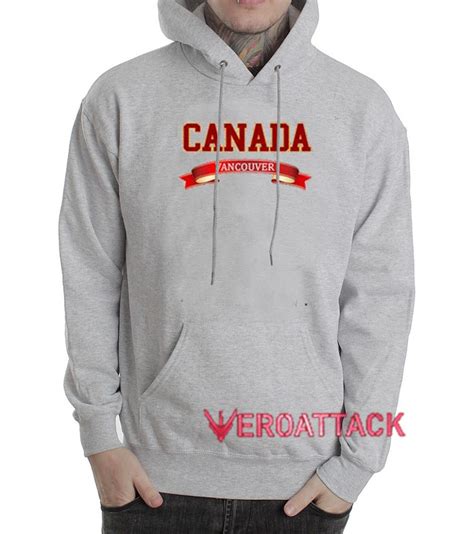 Canada Vancouver Grey color Hoodies