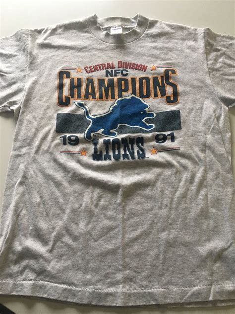 Awesome Rare 1991 Central Division NFC Detroit Lions T Shirt | Etsy ...