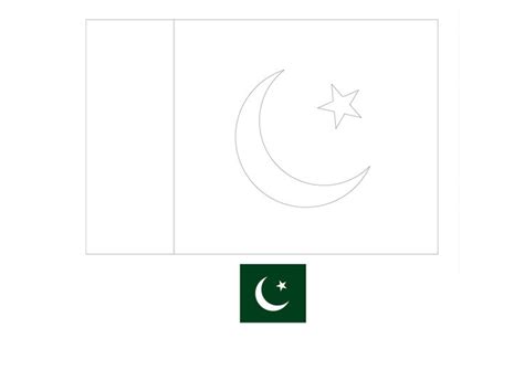 Pakistan flag coloring page | Flag coloring pages, Pakistan flag, Coloring pages