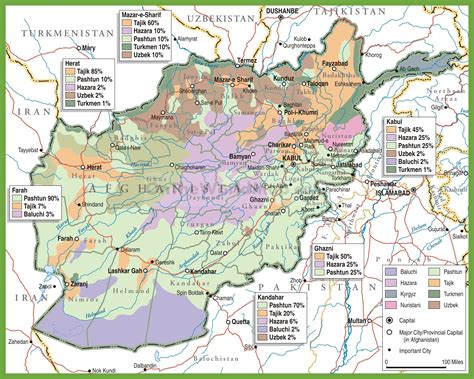 Linguistic Map Of Afghanistan