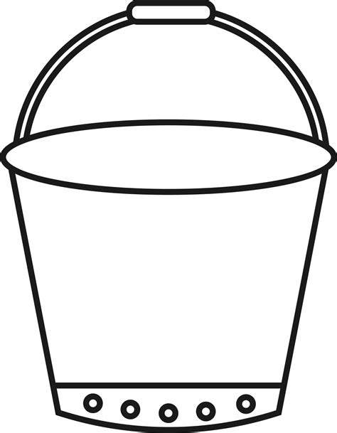 Bucket Icon In Black Outline Style. 24462640 Vector Art at Vecteezy