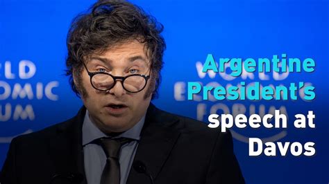 Argentine President's speech at Davos - YouTube