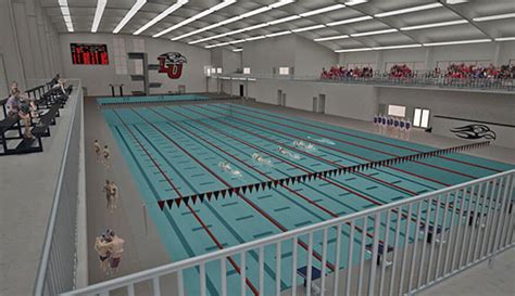 Liberty University Building 50 Meter Pool With Full Diving Tower, Separate Diving Well