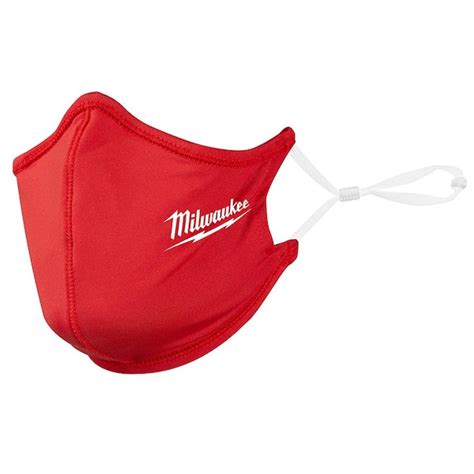 Milwaukee Red 2-Layer Reusable Face Mask 48-73-4227 - The Home Depot