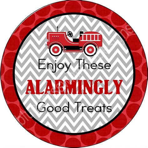 2.5 Goodie Bag Stickers for Firetruck Party Favor | Etsy