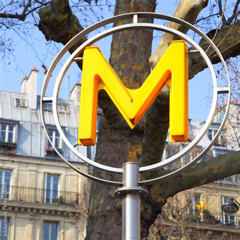 Paris metro sign Stock Photo | Adobe Stock