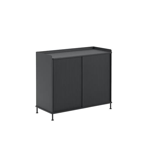 Enfold Sideboard is made from a lacquered steel that gently enfolds the top and bottom in solid ...