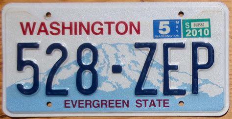 2010 Washington vg | Automobile License Plate Store: Collectible ...