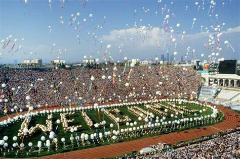 A view of 1984 Los Angeles Olympics opening ceremony | 8 iconic opening ceremonies in Olympics ...