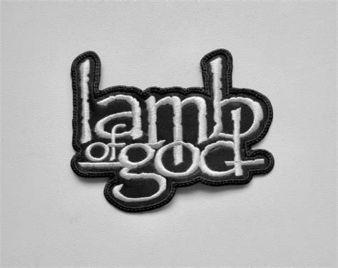 LAMB OF GOD - Logo Shaped [white] --- Embroidered Patch.JPG