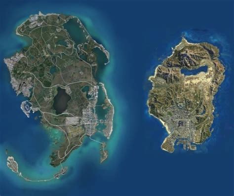 Alleged GTA 6 (left) map leak from the same leaker : r/GTA