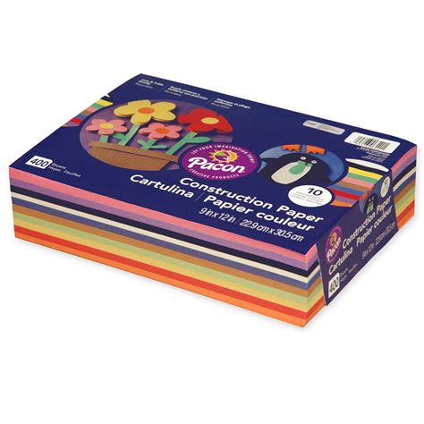 Pacon 10 Assorted Color Construction Paper Pack, 400 Sheets - Walmart.com