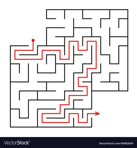 Children s maze puzzle black and white Royalty Free Vector