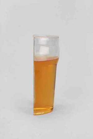 Novelty Half-Pint Glass Literally Made as a Halved Pint Glass