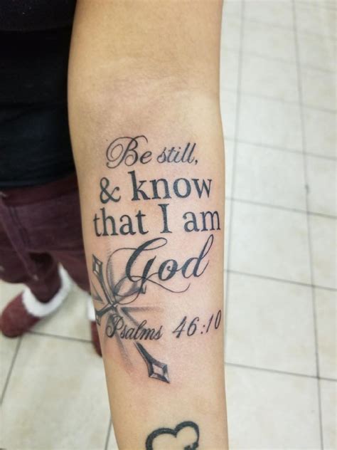 Be Still and Know: Inspiring God Quote Tattoo