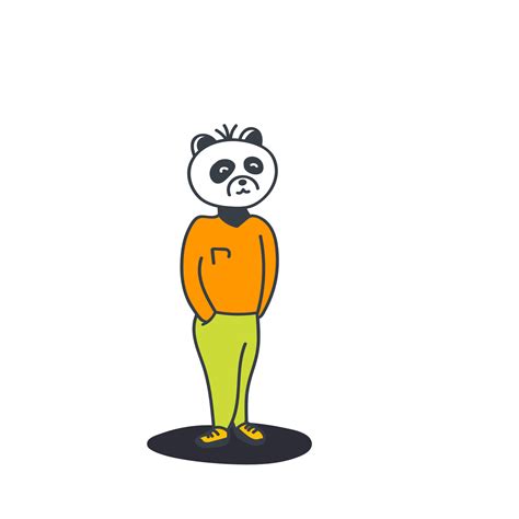 panda man vector illustration 4509243 Vector Art at Vecteezy