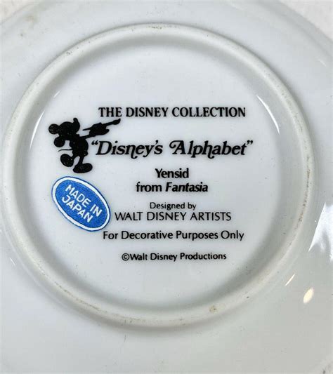 Vintage The Disney's Collection Disneyâ s Alphabet Collectible Plates A ...