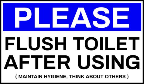 Copy of Flush Toilet After Use Sign Board Template | PosterMyWall